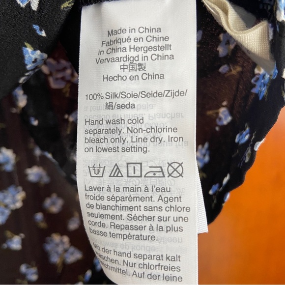 Madewell Silk Cinch-Sleeve Top in Baby's Breath | Size Medium - Picture 10 of 10